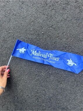 Medieval Times Blue Souvenir Banner Flag